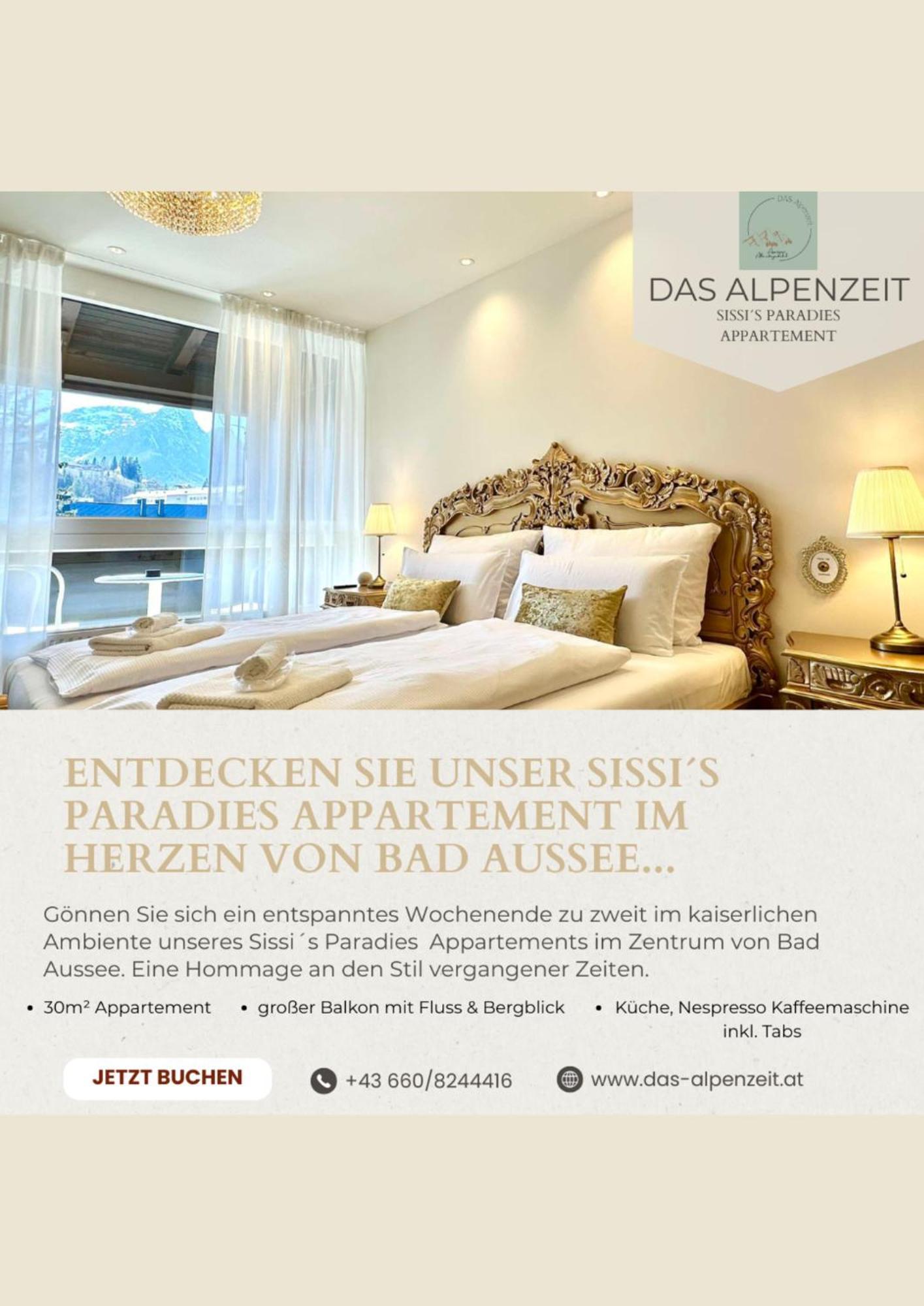 Das Alpenzeit Appartement Mit Just Private Terrasse (Adults Only) Bad Aussee Exterior photo